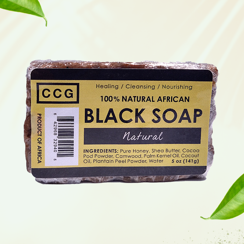 100 Natural African Black Soap 5oz 141g Bar staceysnaturals